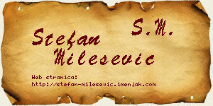 Stefan Milešević vizit kartica